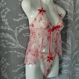 Embroidered (S) Floral Lingerie Set - NWOT